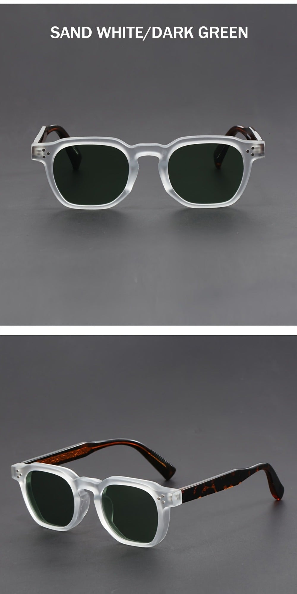 Sunglasses for Men - Bohemian Polygonal Full Frame AC Lens Geometric Eyewear for & Women - product detail view 12