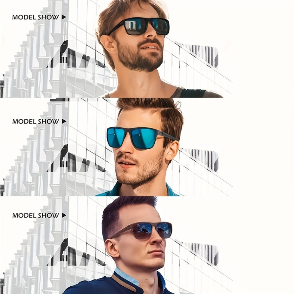 Sunglasses for Men - Bulk 12 Pack for & Women Classic Square Retro UV400 Wholesale Eyewear Set - product detail view 3
