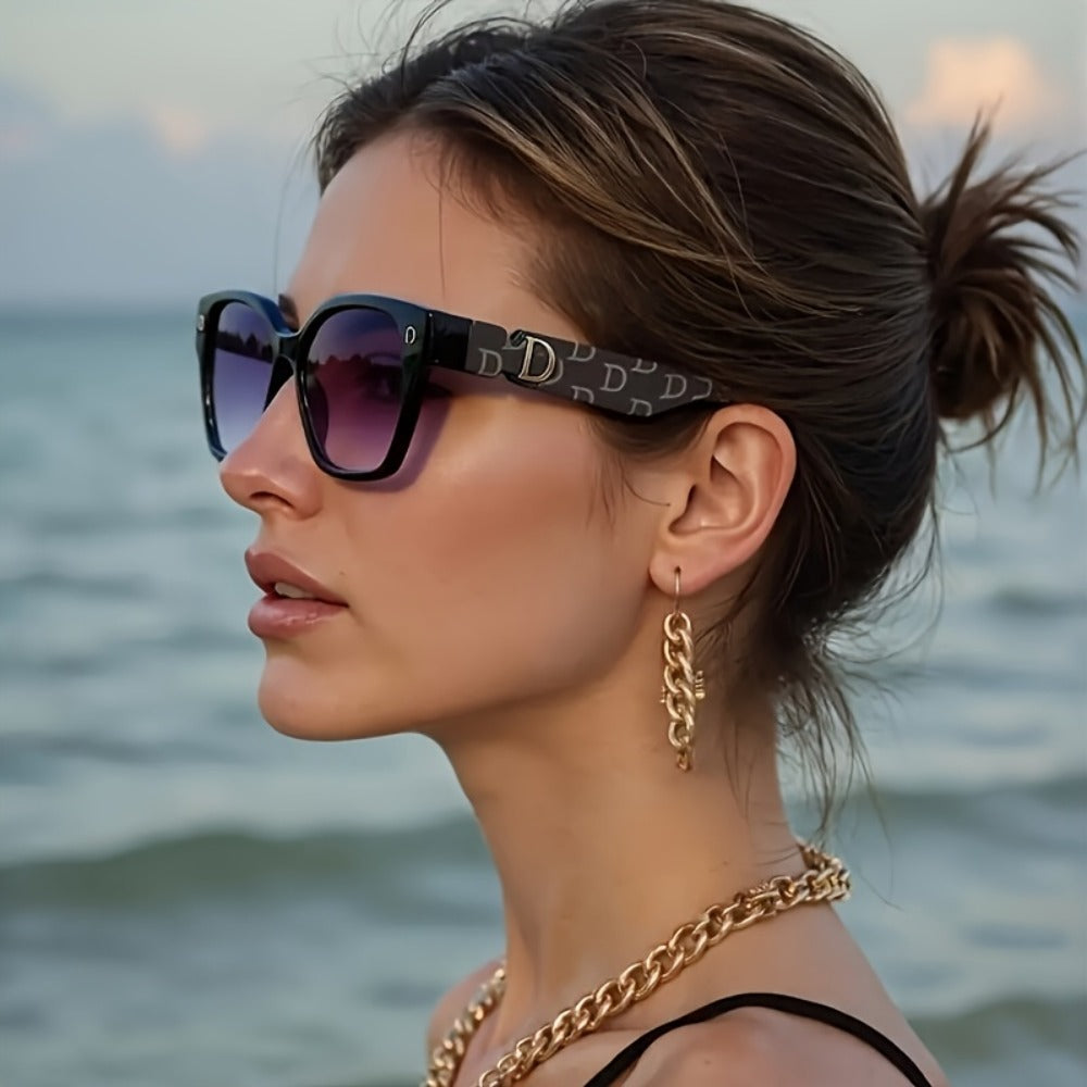 Sunglasses for Men - Cat Eye Glasses Non-Prescription for Women , Trendy Cat-Eye Slanted Frame - product detail view 4