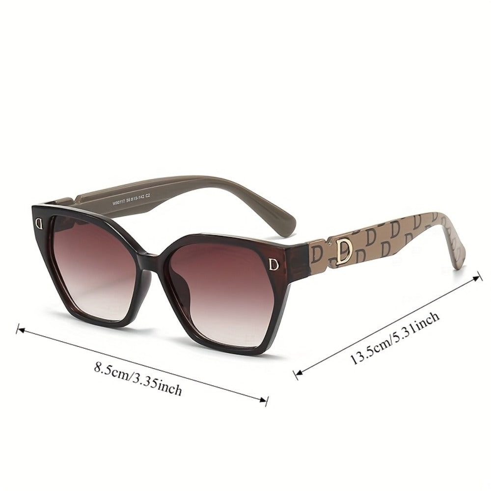 Sunglasses for Men - Cat Eye Glasses Non-Prescription for Women , Trendy Cat-Eye Slanted Frame - product detail view 6