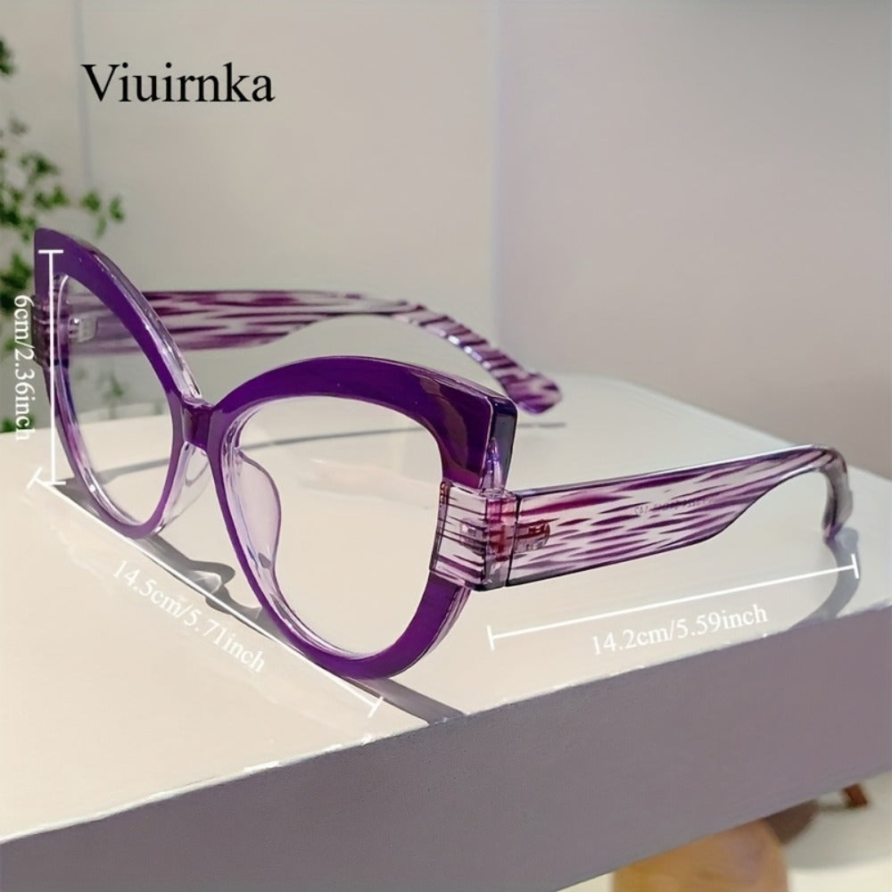 Sunglasses for Women - Cat Eye Glasses Oversized Leopard Print Color Block Gradient Frame Cute - product detail view 6