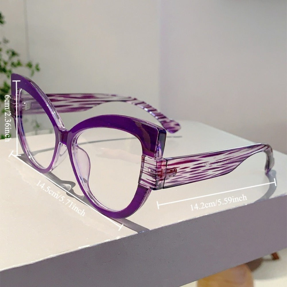 Sunglasses for Women - Cat Eye Glasses Oversized Leopard Print Color Block Gradient Frame Cute - product detail view 9