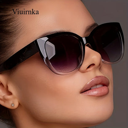 Sunglasses for Men - Cat Eye Women Oversized Retro Gradient Black Lens Fashion Unisex Eyewear - product detail view 2