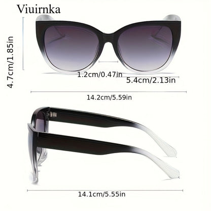 Sunglasses for Men - Cat Eye Women Oversized Retro Gradient Black Lens Fashion Unisex Eyewear - product detail view 4