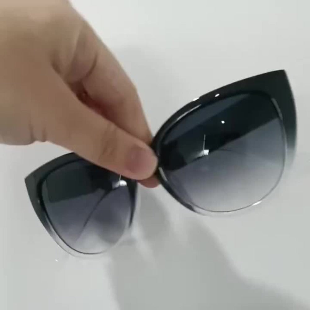 Sunglasses for Men - Cat Eye Women Oversized Retro Gradient Black Lens Fashion Unisex Eyewear - product detail view 7