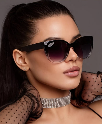 Sunglasses for Men - Cat Eye Women Oversized Retro Gradient Black Lens Fashion Unisex Eyewear - product detail view 9