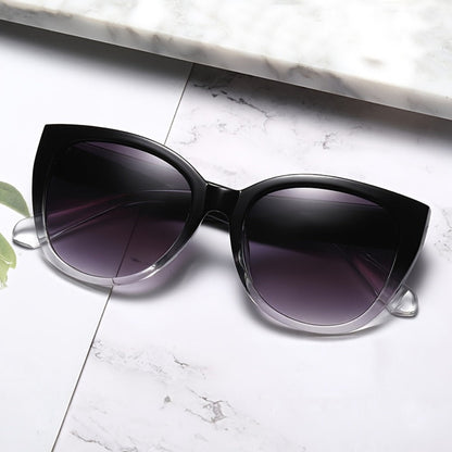 Sunglasses for Men - Cat Eye Women Oversized Retro Gradient Black Lens Fashion Unisex Eyewear - product detail view 13