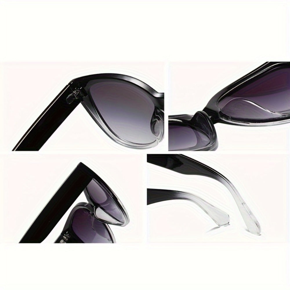 Sunglasses for Men - Cat Eye Women Oversized Retro Gradient Black Lens Fashion Unisex Eyewear - product detail view 16