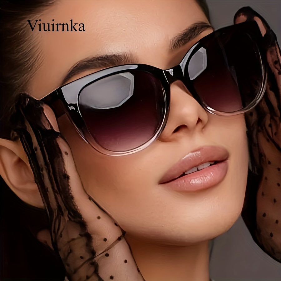 Sunglasses for Men - Cat Eye Women Oversized Retro Gradient Black Lens Fashion Unisex Eyewear - product detail view 17