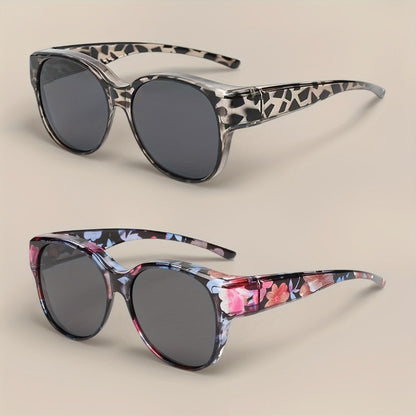 Sunglasses for Men - Clip On Glasses 2 Pack Retro Vintage Round Frames No Tools Needed - product detail view 11