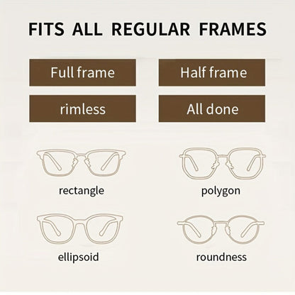 Sunglasses for Men - Clip On Glasses 2 Pack Retro Vintage Round Frames No Tools Needed - product detail view 15