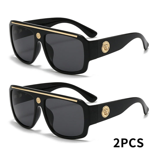 Sunglasses for Men - Cyberpunk Square Glasses Metal Frame Street Style Lightweight Unisex - main product view