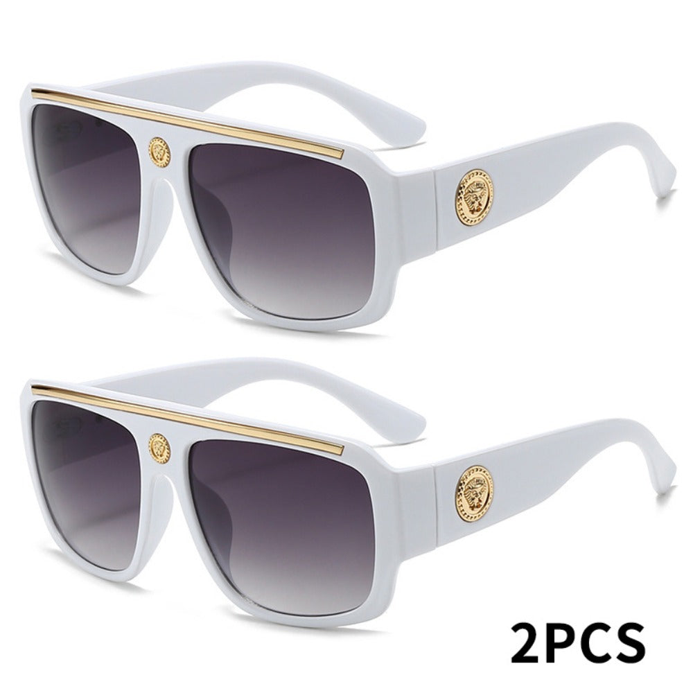 Sunglasses for Men - Cyberpunk Square Glasses Metal Frame Street Style Lightweight Unisex - product detail view 3