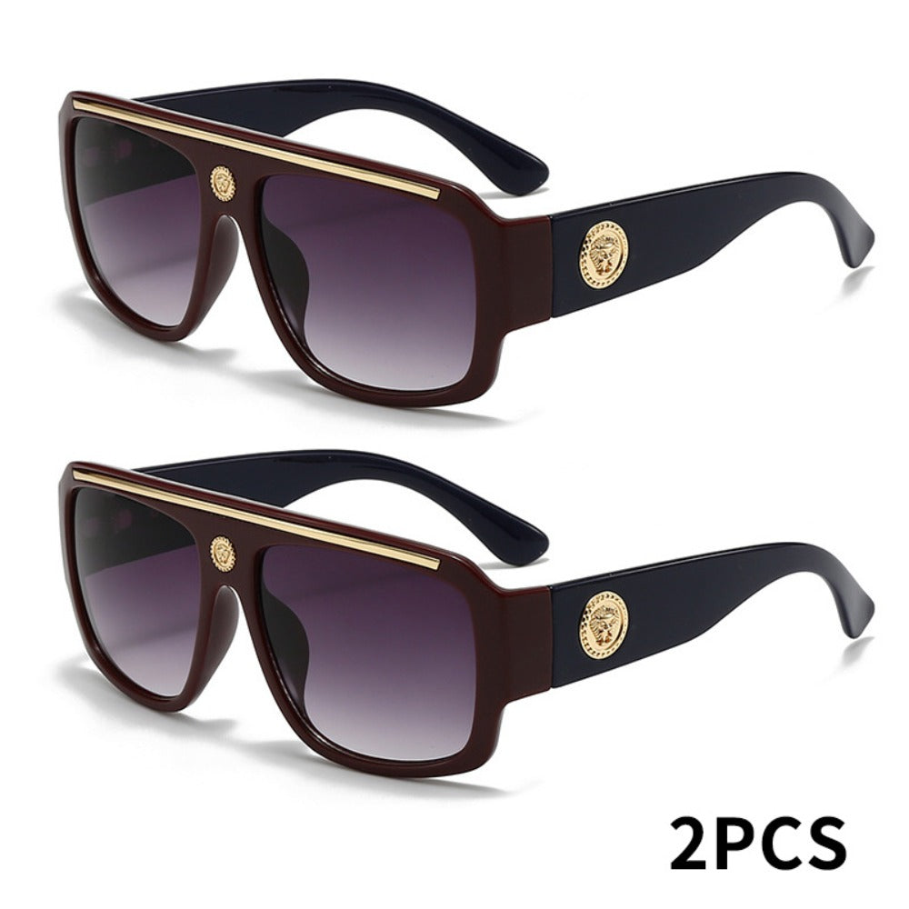 Sunglasses for Men - Cyberpunk Square Glasses Metal Frame Street Style Lightweight Unisex - product detail view 5