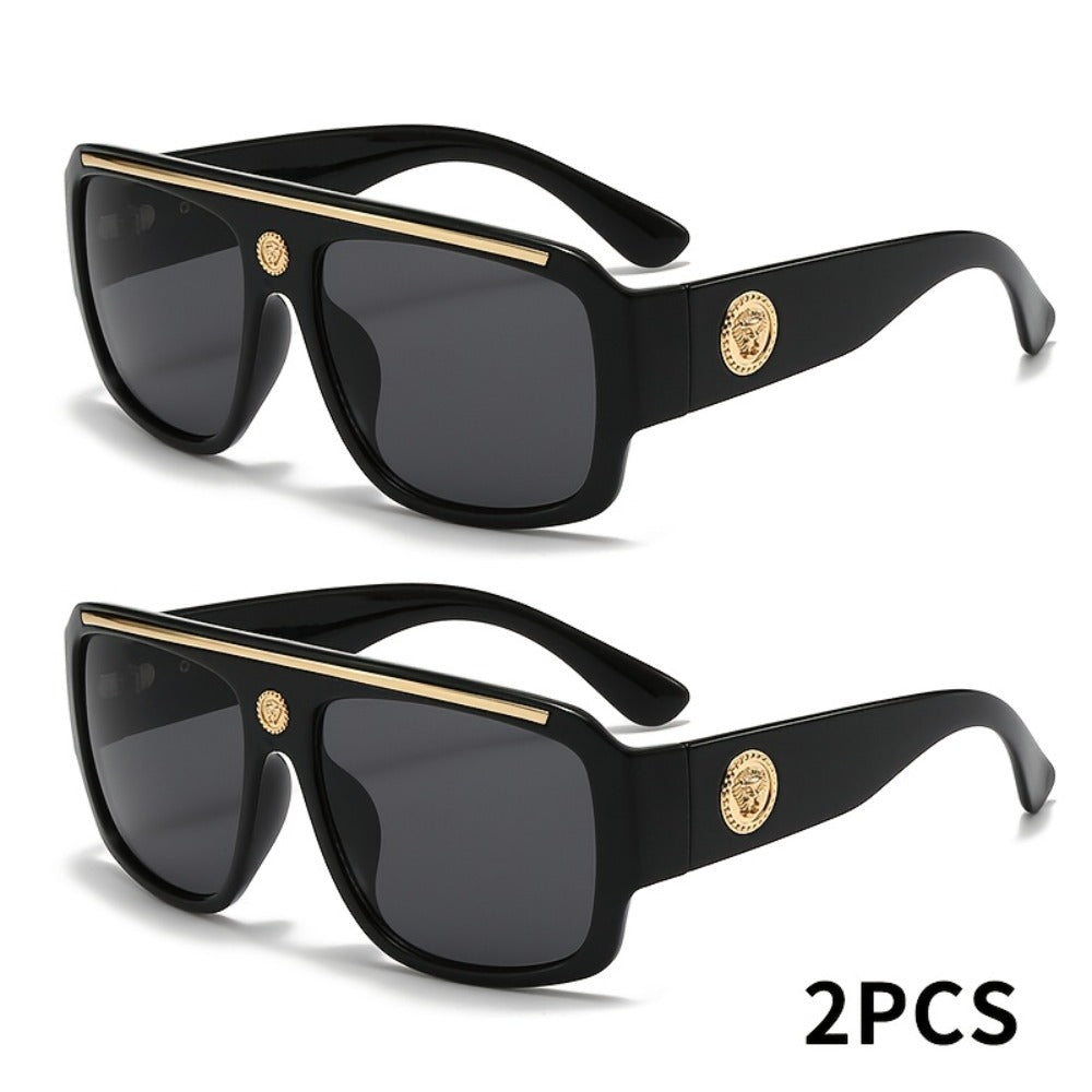 Sunglasses for Men - Cyberpunk Square Glasses Metal Frame Street Style Lightweight Unisex - product detail view 10