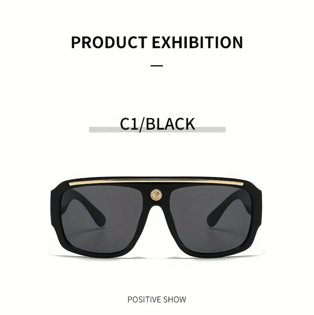Sunglasses for Men - Cyberpunk Square Glasses Metal Frame Street Style Lightweight Unisex - product detail view 16