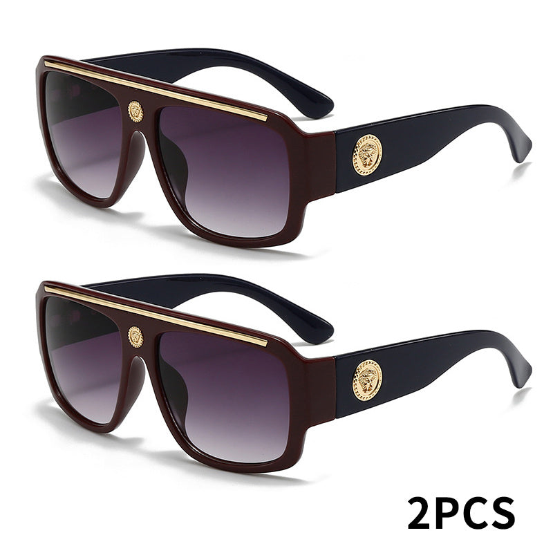 Sunglasses for Men - Cyberpunk Square Glasses Metal Frame Street Style Lightweight Unisex - product detail view 22