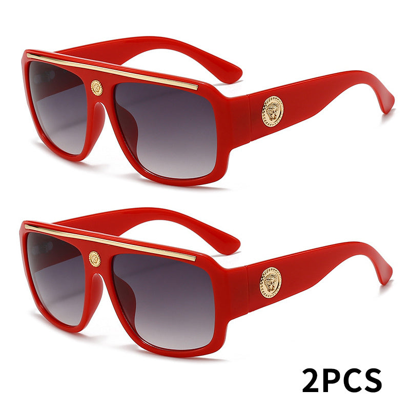 Sunglasses for Men - Cyberpunk Square Glasses Metal Frame Street Style Lightweight Unisex - product detail view 25