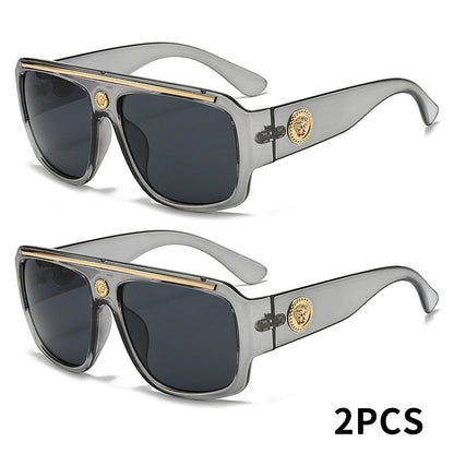 Sunglasses for Men - Cyberpunk Square Glasses Metal Frame Street Style Lightweight Unisex - product detail view 26