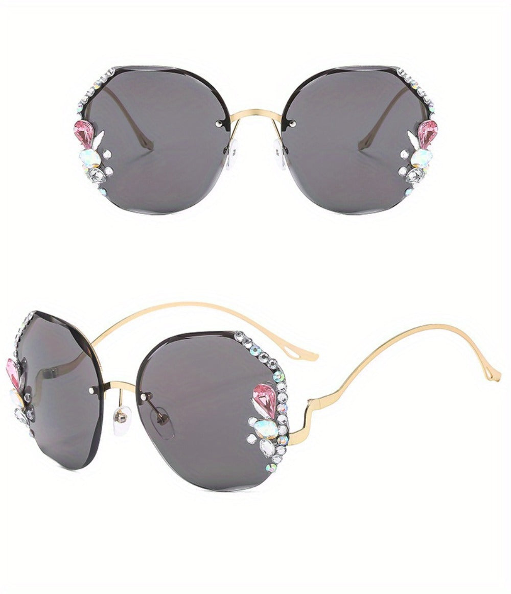 Sunglasses for Women - Diamond for Premium Gradient Lenses with Protective Case Glamour Fashion - product detail view 13