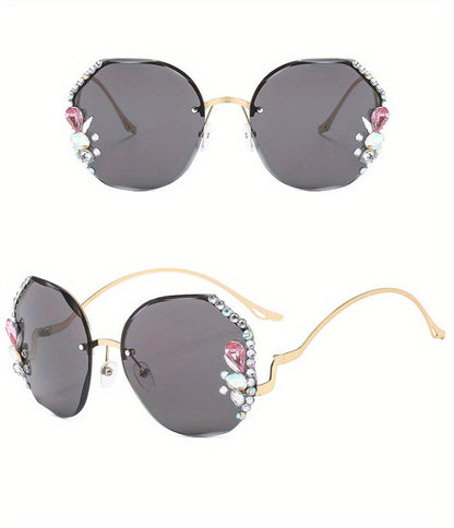 Sunglasses for Women - Diamond for Premium Gradient Lenses with Protective Case Glamour Fashion - product detail view 13