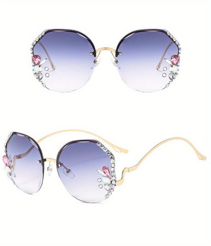 Sunglasses for Women - Diamond for Premium Gradient Lenses with Protective Case Glamour Fashion - product detail view 14