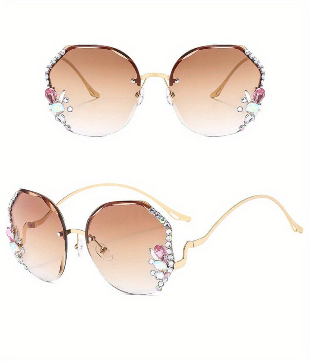 Sunglasses for Women - Diamond for Premium Gradient Lenses with Protective Case Glamour Fashion - product detail view 15