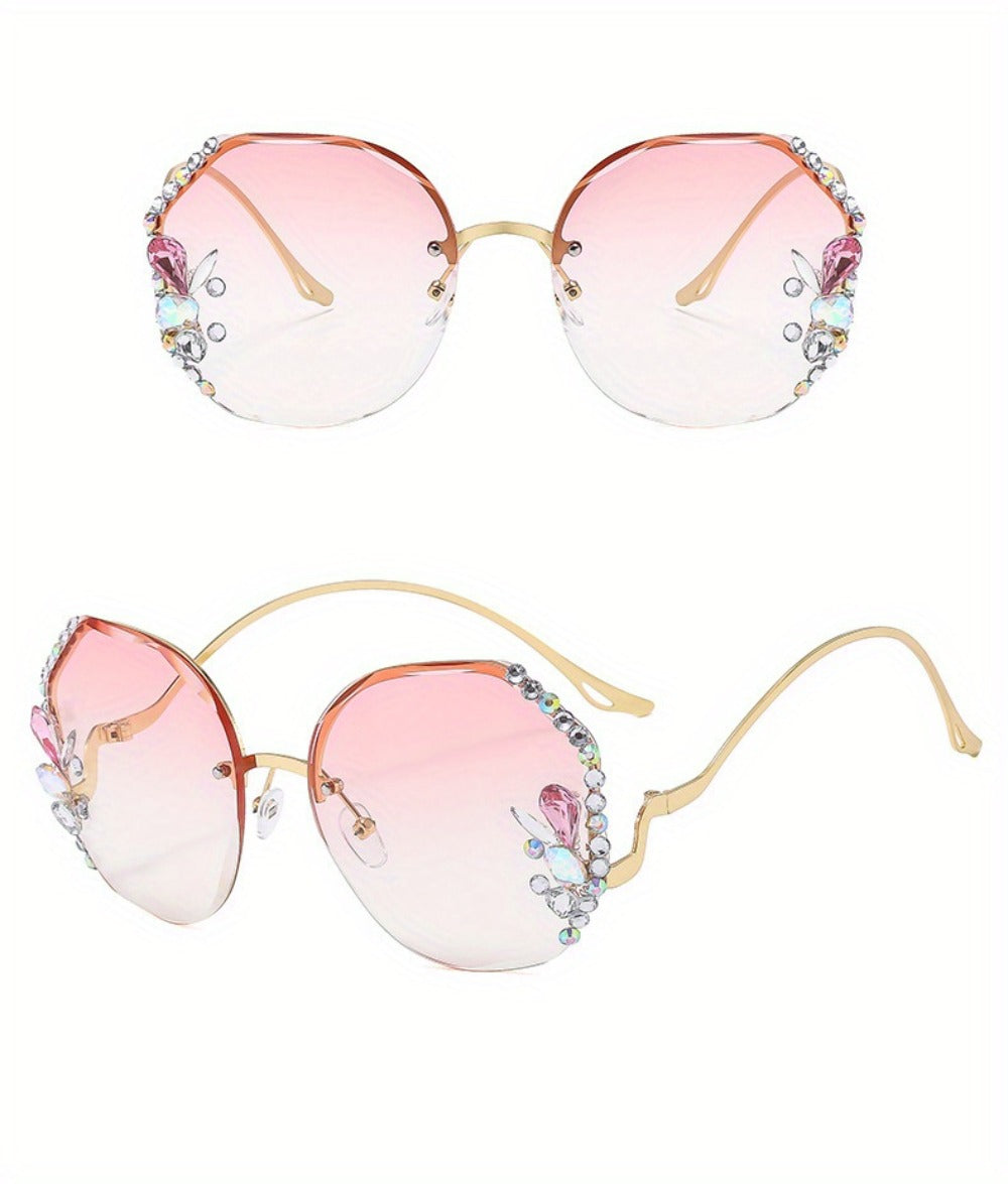Sunglasses for Women - Diamond for Premium Gradient Lenses with Protective Case Glamour Fashion - product detail view 17