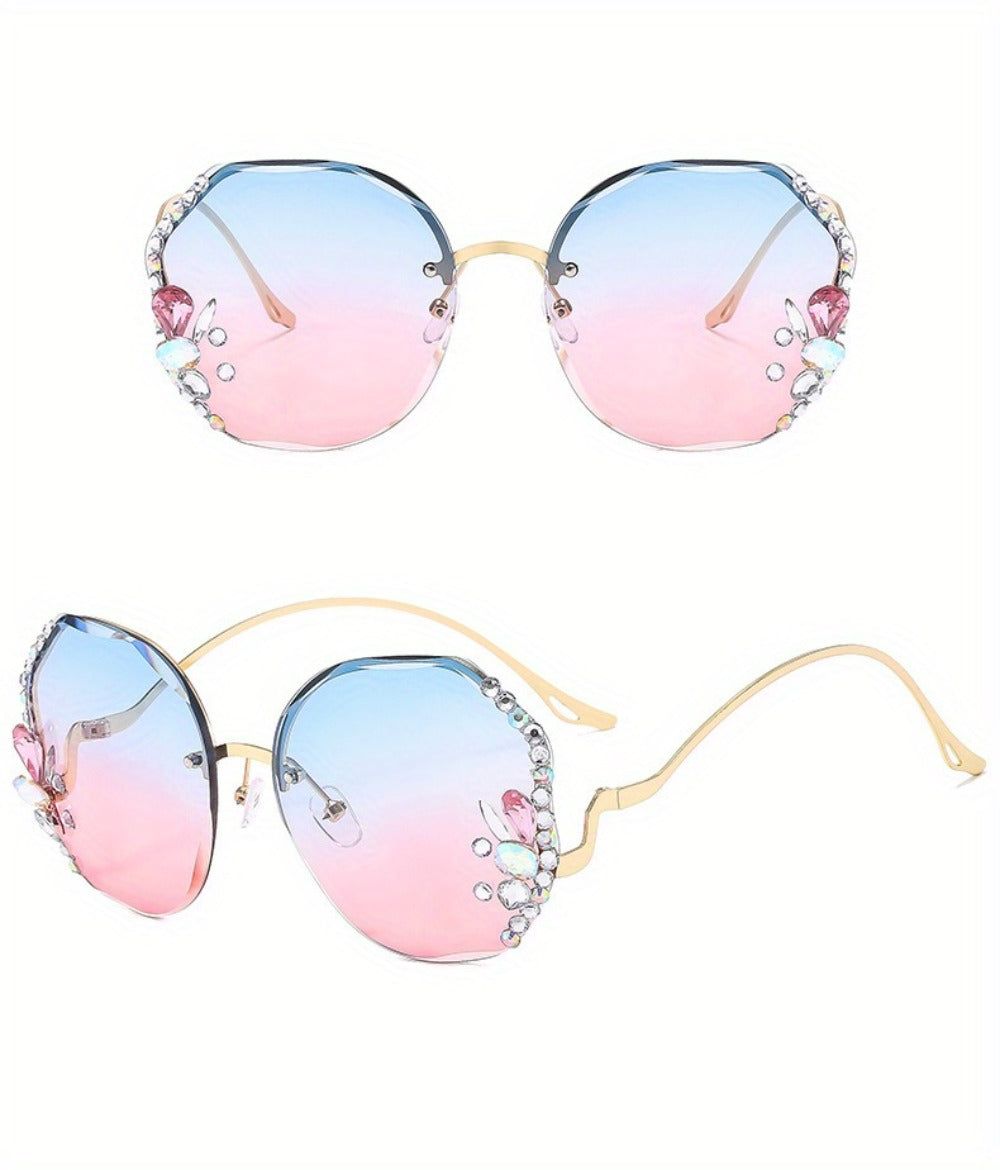 Sunglasses for Women - Diamond for Premium Gradient Lenses with Protective Case Glamour Fashion - product detail view 19