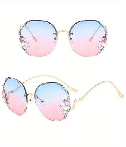 Sunglasses for Women - Diamond for Premium Gradient Lenses with Protective Case Glamour Fashion - product detail view 19