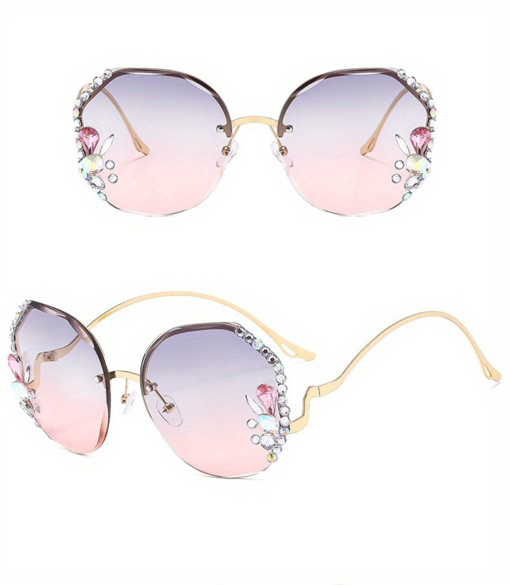 Sunglasses for Women - Diamond for Premium Gradient Lenses with Protective Case Glamour Fashion - product detail view 20