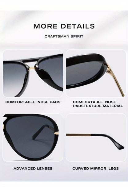 Sunglasses for Men - Double Bridge Women Retro Vintage UV Protection Unisex Lightweight Shades - product detail view 24