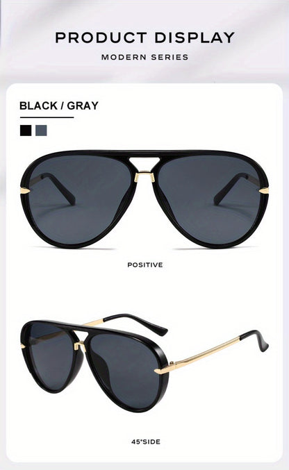 Sunglasses for Men - Double Bridge Women Retro Vintage UV Protection Unisex Lightweight Shades - product detail view 25