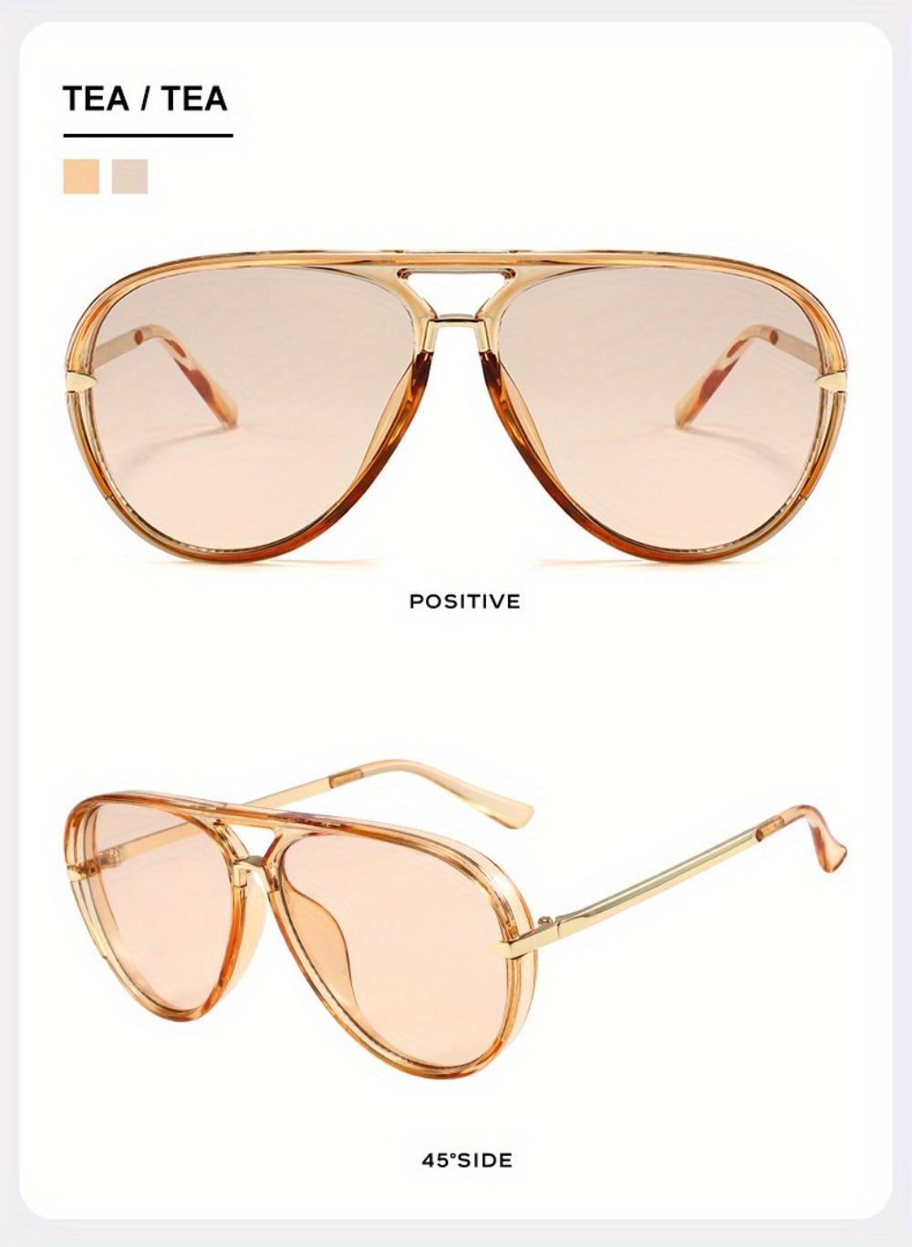 Sunglasses for Men - Double Bridge Women Retro Vintage UV Protection Unisex Lightweight Shades - product detail view 27
