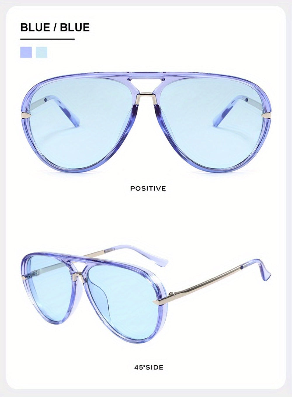 Sunglasses for Men - Double Bridge Women Retro Vintage UV Protection Unisex Lightweight Shades - product detail view 29