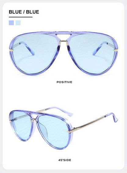 Sunglasses for Men - Double Bridge Women Retro Vintage UV Protection Unisex Lightweight Shades - product detail view 29