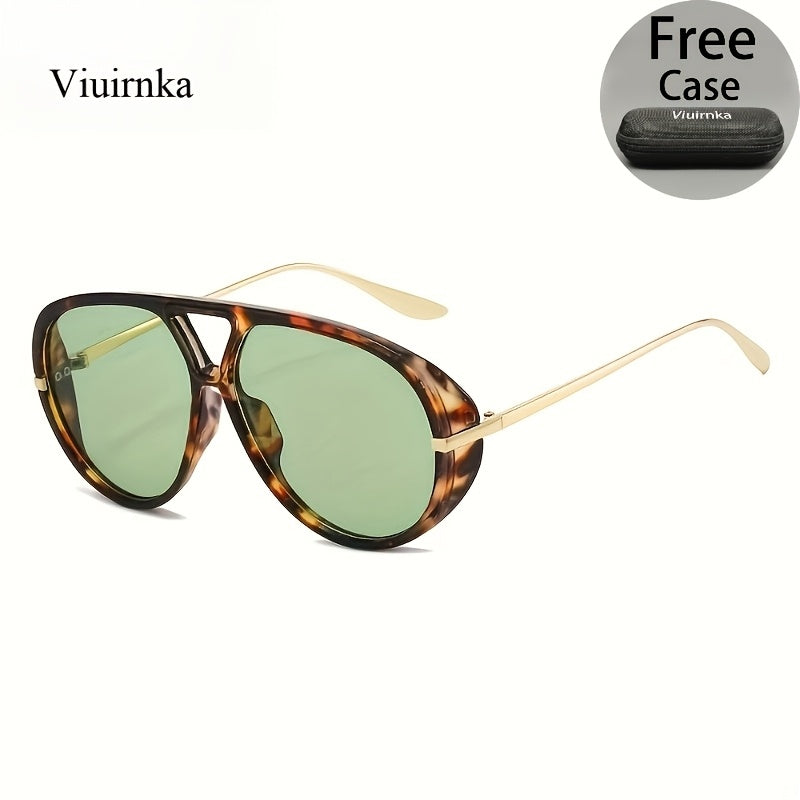 Sunglasses for Men - Double Bridge Women Retro Vintage UV Protection Unisex Lightweight Shades - product detail view 40