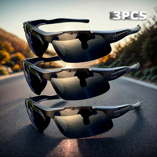 Sunglasses for Men - Driving 3 Pack Polarized Half Frame Anti-Glare UV Protection for Women - main product view