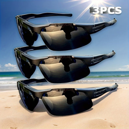 Sunglasses for Men - Driving 3 Pack Polarized Half Frame Anti-Glare UV Protection for Women - product detail view 4