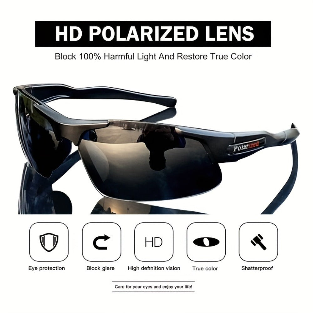 Sunglasses for Men - Driving 3 Pack Polarized Half Frame Anti-Glare UV Protection for Women - product detail view 6