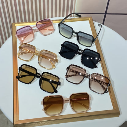 Sunglasses for Women - Fashion Glasses 14 Pack Square Frame Dopamine Colorful Large Rim Cute - product detail view 13