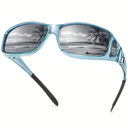 Sunglasses for Men - Fit Over Rectangular Fashion Eyewear Unisex Over Prescription Glasses - product detail view 7