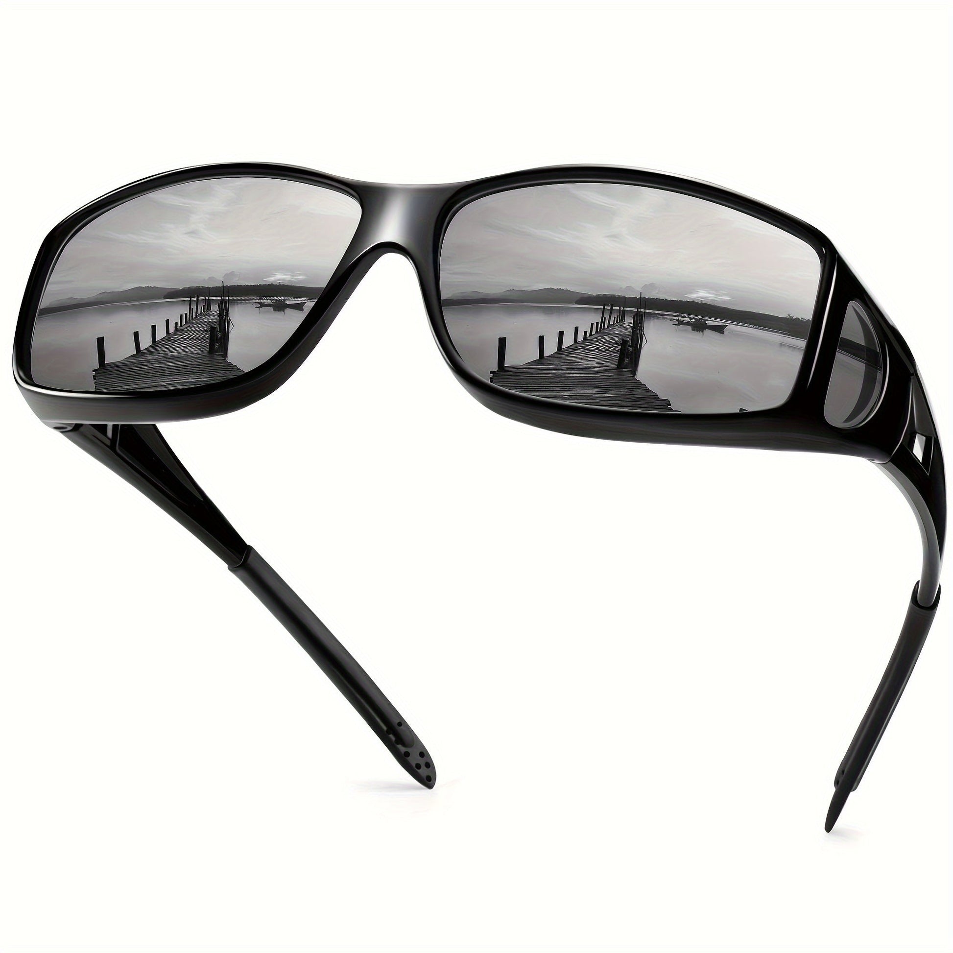 Sunglasses for Men - Fit Over Rectangular Fashion Eyewear Unisex Over Prescription Glasses - product detail view 22