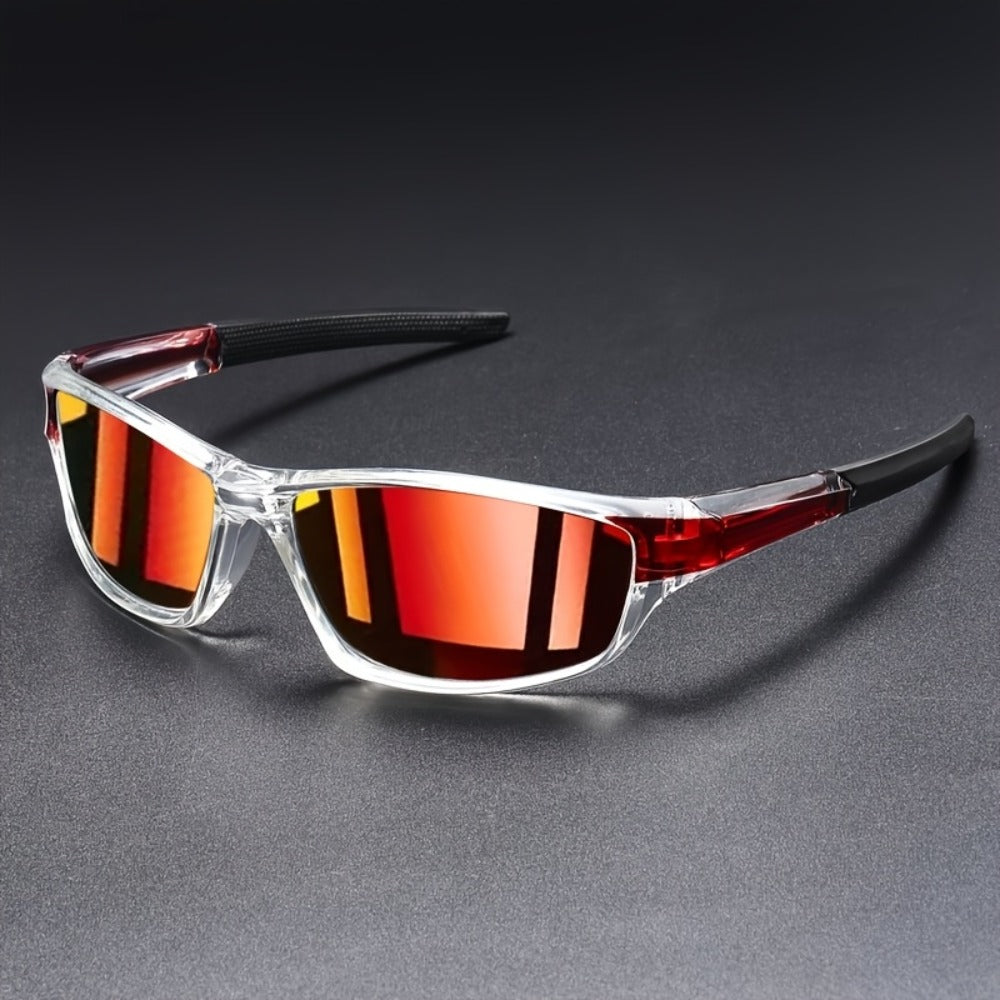 Sunglasses for Men - Full Frame Glasses Lightweight PC Lens - Futuristic Modern Eyewear with - product detail view 7