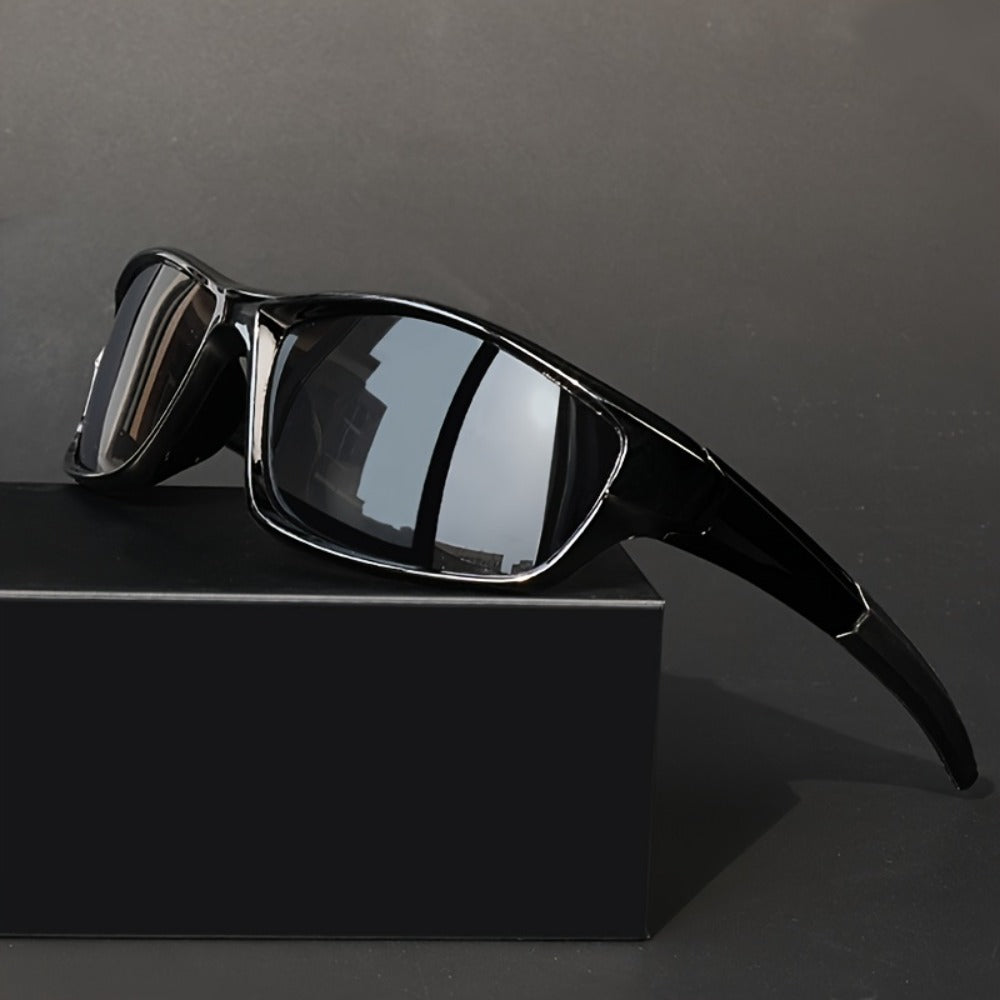 Sunglasses for Men - Full Frame Glasses Lightweight PC Lens - Futuristic Modern Eyewear with - product detail view 9