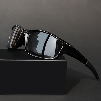 Sunglasses for Men - Full Frame Glasses Lightweight PC Lens - Futuristic Modern Eyewear with - product detail view 9