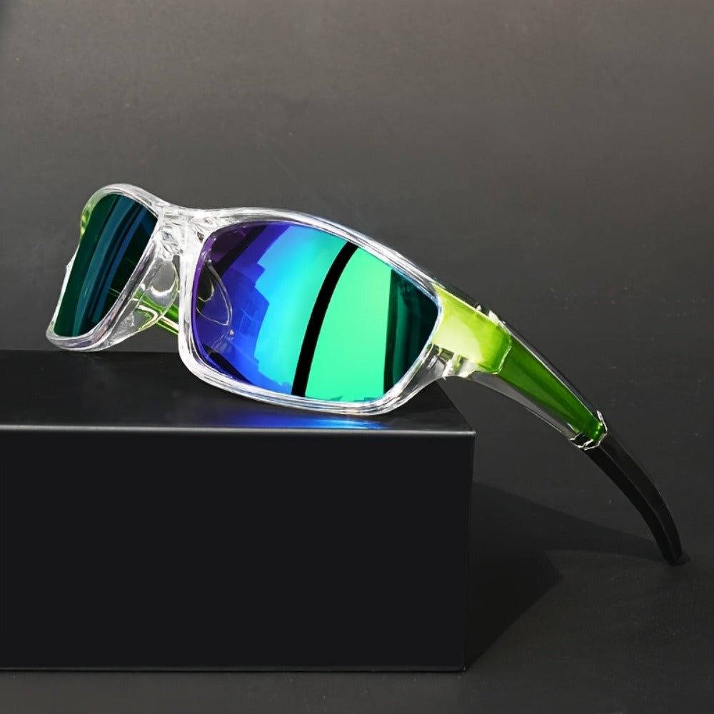 Sunglasses for Men - Full Frame Glasses Lightweight PC Lens - Futuristic Modern Eyewear with - product detail view 10