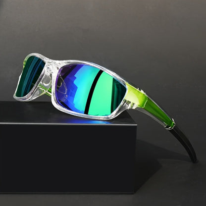 Sunglasses for Men - Full Frame Glasses Lightweight PC Lens - Futuristic Modern Eyewear with - product detail view 10