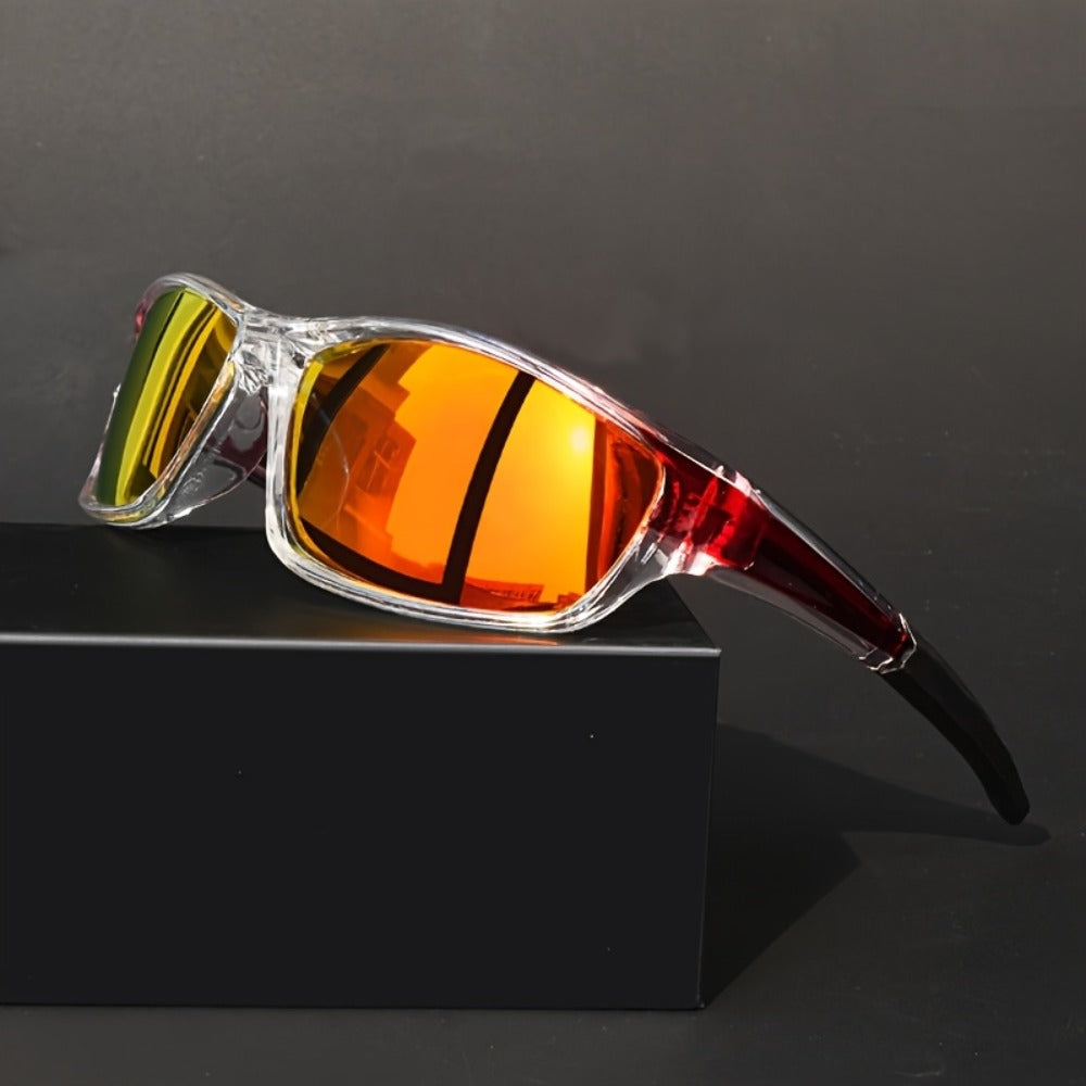 Sunglasses for Men - Full Frame Glasses Lightweight PC Lens - Futuristic Modern Eyewear with - product detail view 11