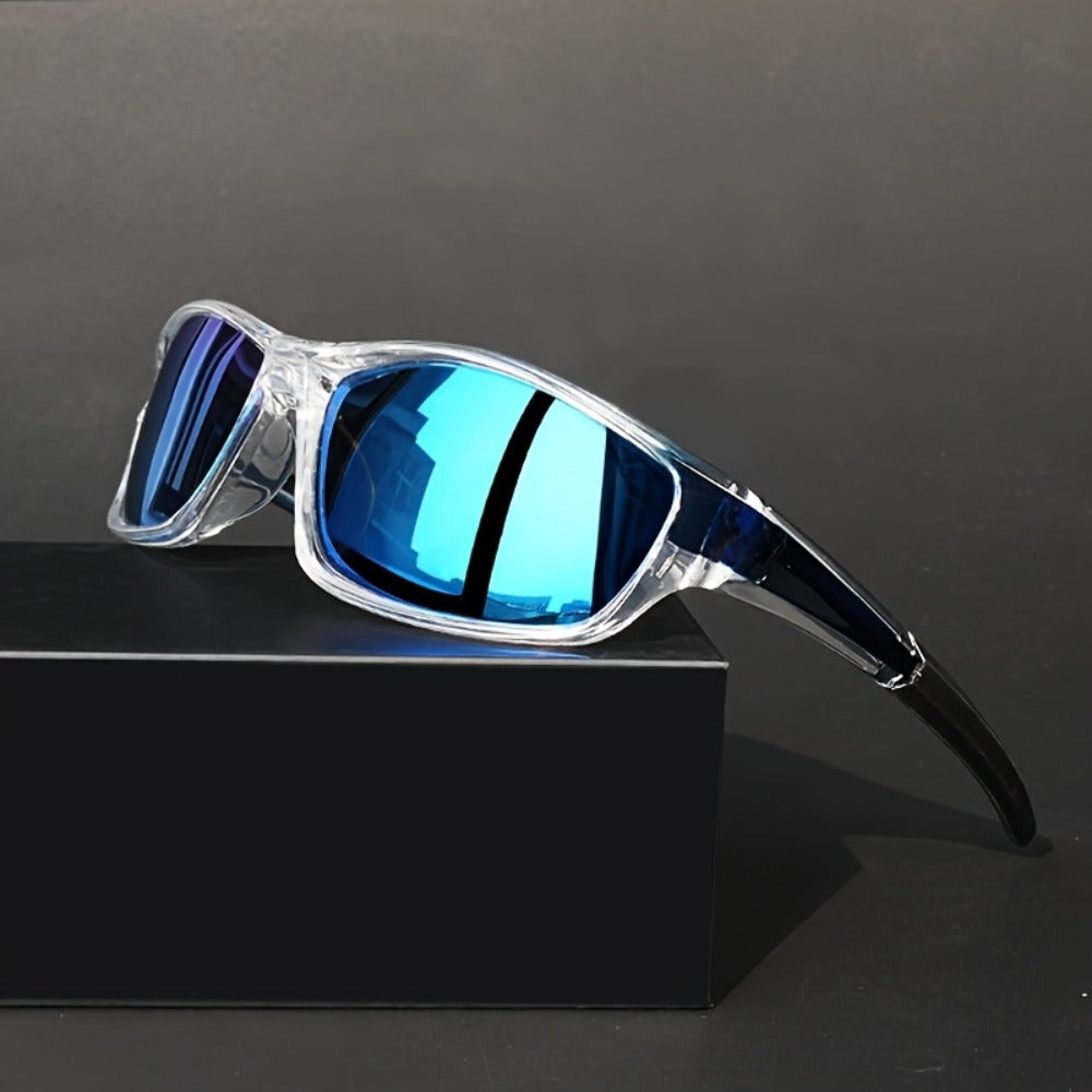 Sunglasses for Men - Full Frame Glasses Lightweight PC Lens - Futuristic Modern Eyewear with - product detail view 13